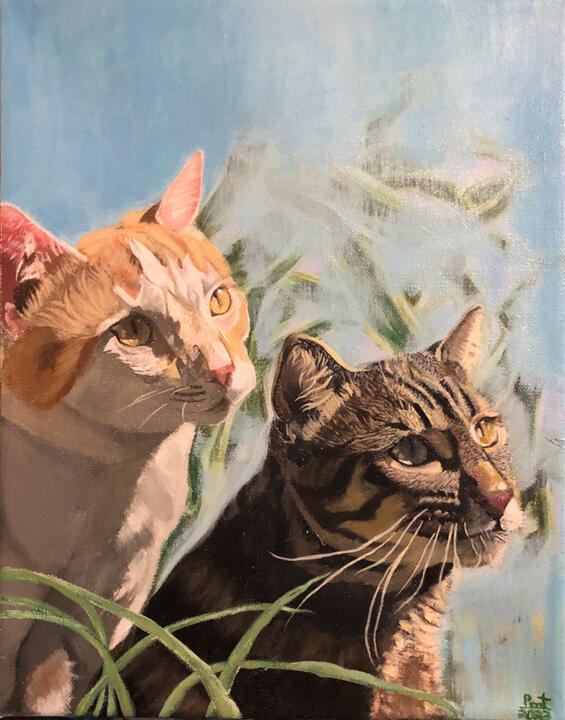 Two Cats -- Acrylic on Canvas